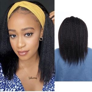 ShowJarlly human hair 12inch headband wig